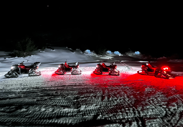 Ruta  NOCTURNA en MOTO DE NIEVE 4X.